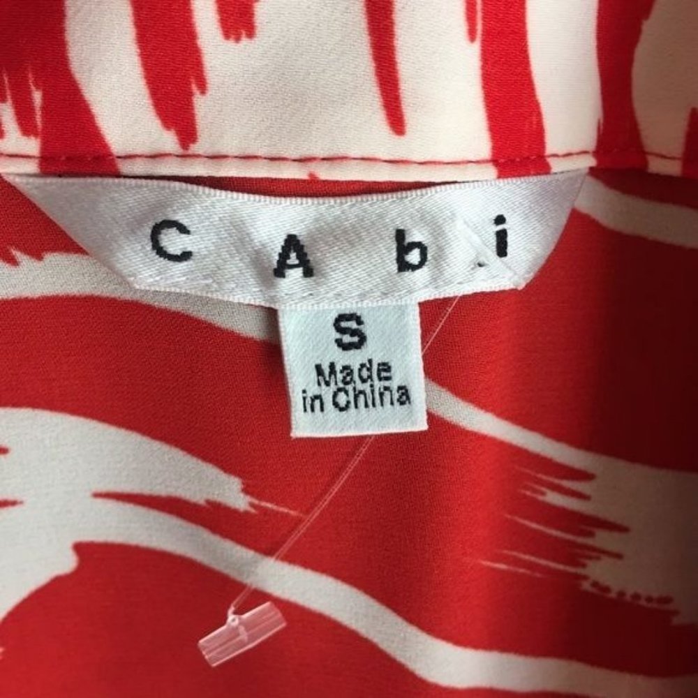 Cabi Orange and White Drop waist Dress - Picture 5 of 5